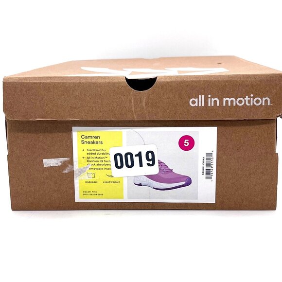All In Motion Camren Sneakers Womens Shoes Size 5 Lavender Removable Insole NEW - Picture 12 of 14